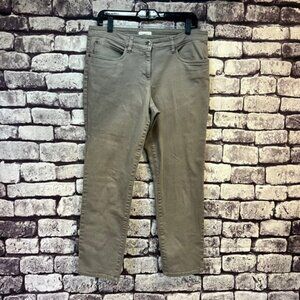 Eileen Fisher Straight Leg Jeans in Olive Taupe